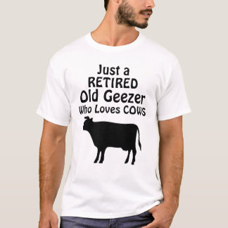 Bara en gammal gubbe Rolig pension Cow T Shirt