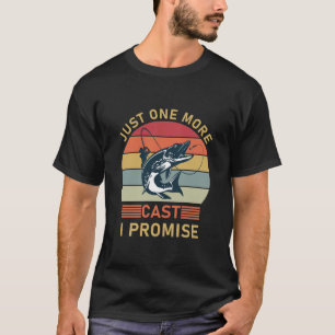 Bara en gång till, löfte jag om - roligt fiske t shirt