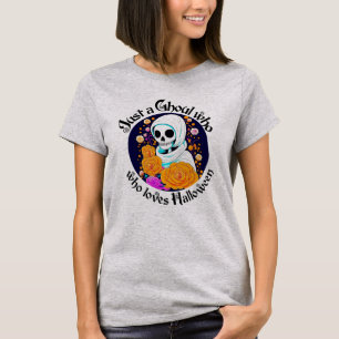 Bara en Ghoul som kärlek Halloween Grått T-Shirt