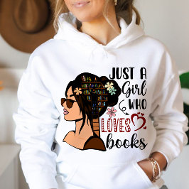 BARA EN GIRL, Bok Älskare Blommigt Bokar T Shirt