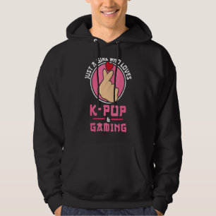 Bara en Girl Kärlek K Pop & Gaming South Kores Hoodie