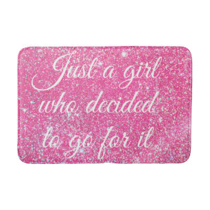 BARA EN GIRL SOM BESLUTADE Gnistra Glitter Badrumsmatta