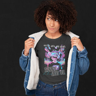 BARA EN GIRL SOM KÄRLEK ANIME OCH VR T SHIRT