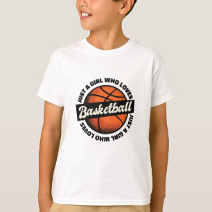 BARA EN GIRL SOM KÄRLEK BASKETBALL T SHIRT