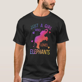 BARA EN GIRL SOM KÄRLEK ELEPHANTS Elephant Graphic T Shirt