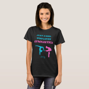 BARA EN GIRL SOM KÄRLEK GYMNASTICS TSHIRT T SHIRT
