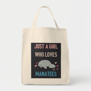 BARA EN GIRL SOM KÄRLEK MANATEES T-Shirt Long Apr Tygkasse