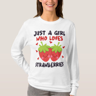 BARA EN GIRL SOM KÄRLEK STRAWBERRIES Kawaii Strawb T Shirt
