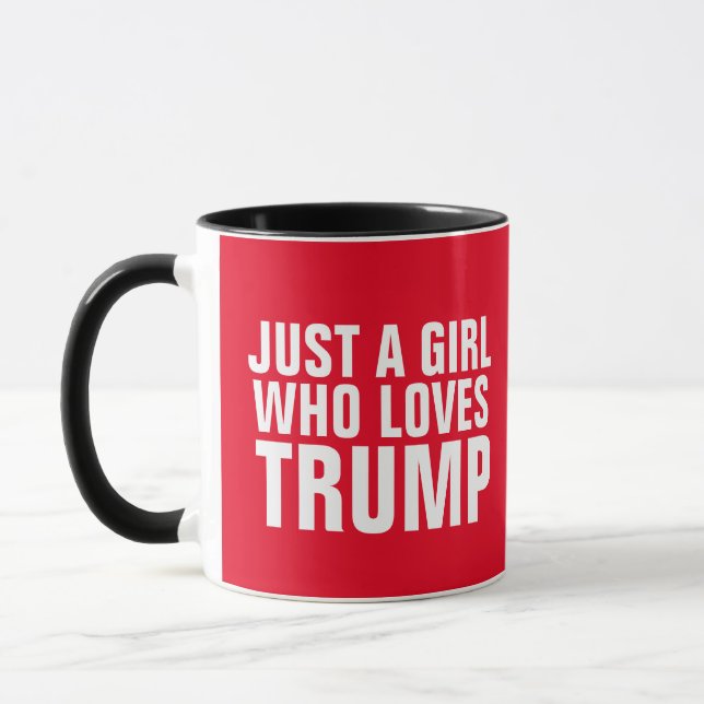 BARA EN GIRL SOM KÄRLEK TRUMP COFFEE MUGG (Vänster)