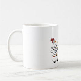 Bara en glad anka festlig juldesign kaffemugg