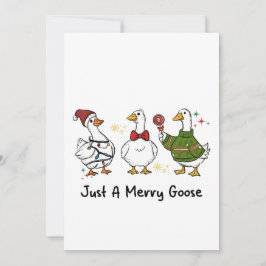 Bara En Glad Gås Festiv Juldesign Inbjudningar