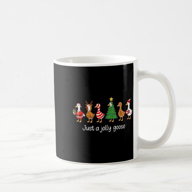 Bara En Glad Gås Rolig Jul För Män Kvinnor Kaffemugg (Höger)