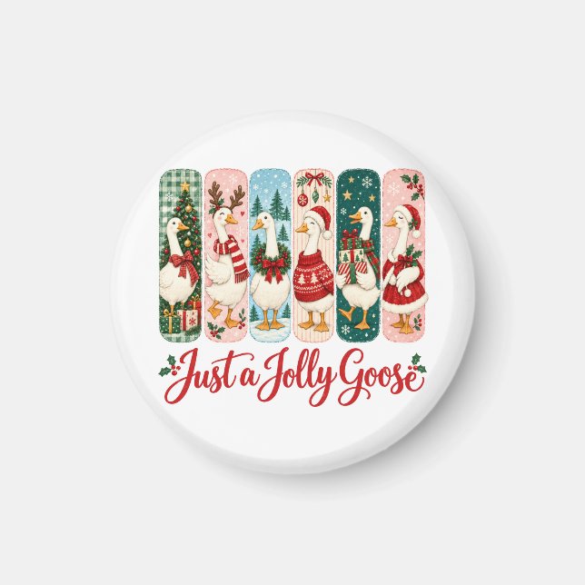Bara en glatt gås jul magnet (Framsidan)