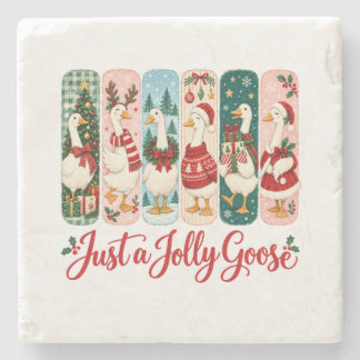 Bara en glatt gås jul stenunderlägg