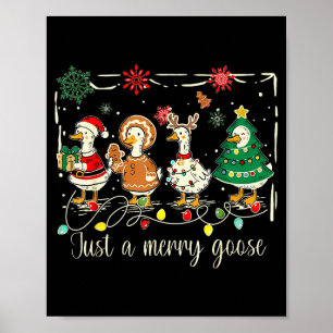 Bara en glatt gås Rolig dum gås Tomte jul Poster