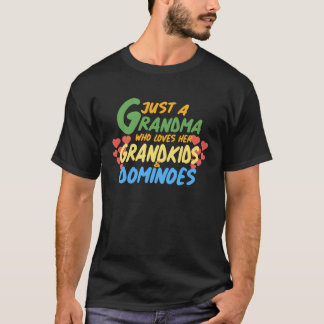 BARA EN GRANDMA SOM KÄRLEK HER BARNBARN och DOMINO T Shirt