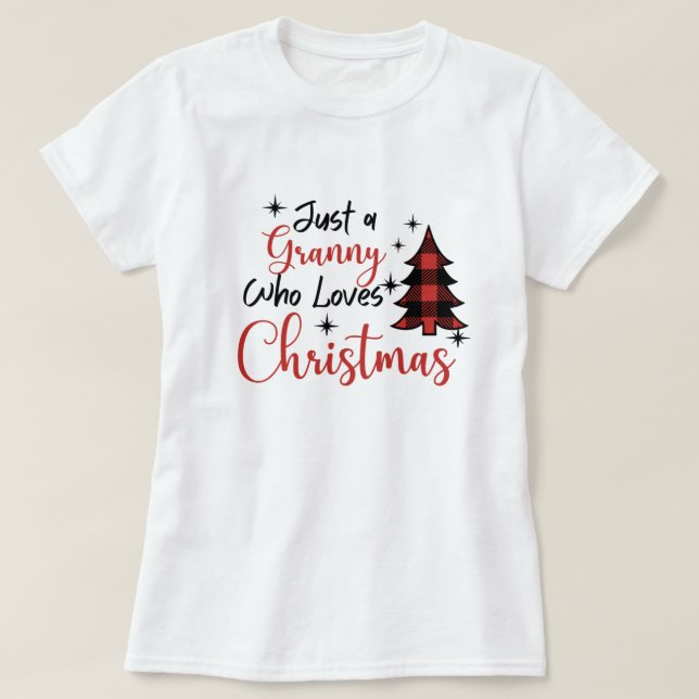 Bara en Granny som Kärlek jul T-Shirt (Design framsida)