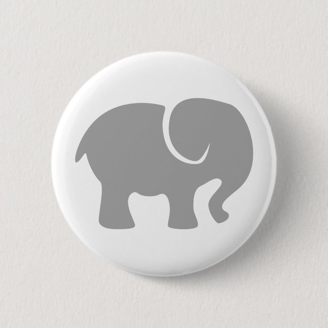 Bara en Grått Elephant Knapp (Framsida)