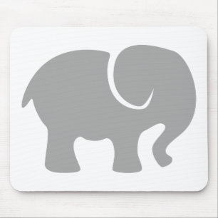 Bara en Grått Elephant Musmatta