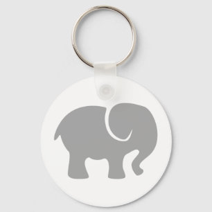 Bara en Grått Elephant Nyckelring