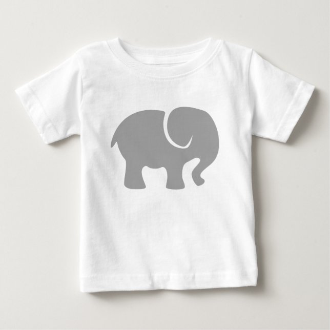 Bara en Grått Elephant T Shirt (Framsida)