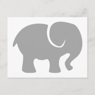 Bara en Grått Elephant Vykort