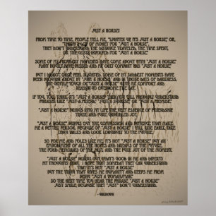 Bara en häst poster