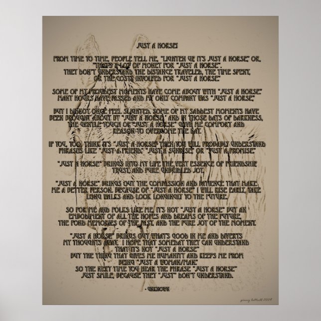 Bara en häst poster (Framsidan)