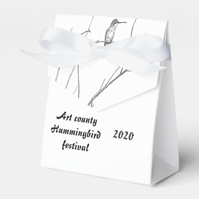 Bara en Hummingbird på en pipa Presentaskar (Framsidan Sidan)