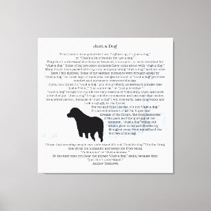 Bara en Hund-citat - Black Labrador - Hund älskare Canvastryck