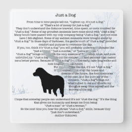 Bara en Hund citat - Black Labrador Hund älskare Fyrkantig Klocka