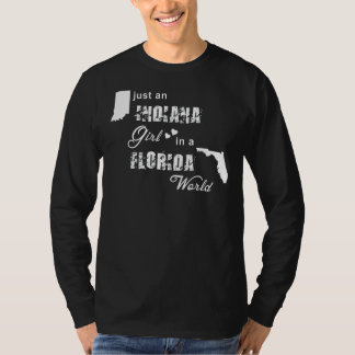 Bara en indiana-flicka i en Florida-världsutskrift T Shirt
