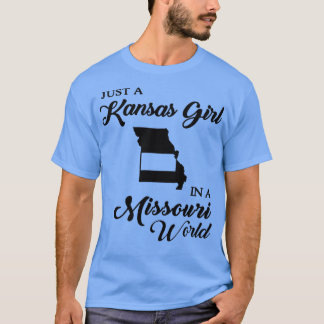 Bara en Kansas-flicka i en Missouri World Mamma T Shirt