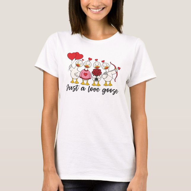 Bara en kärlek gås söt anka t shirt (Framsida)