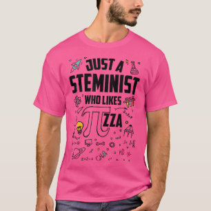 Bara en keminist som tycker om Pizza, en fin kemin T Shirt
