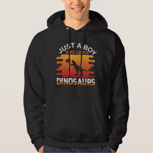 Bara en kille som älskar dinosaurier Dinosauried Hoodie