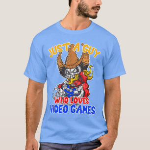 Bara en kille som älskar tv-spel gaming rolig spel t shirt