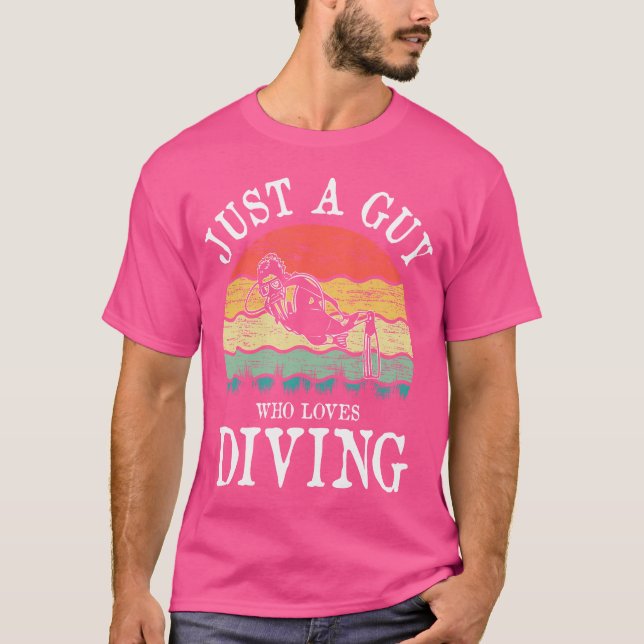 Bara en kille som Kärlek Diving T Shirt (Framsida)