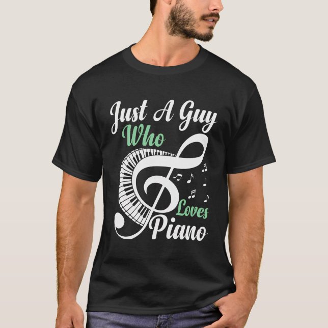 Bara en kille som Kärlek Piano T Shirt (Framsida)