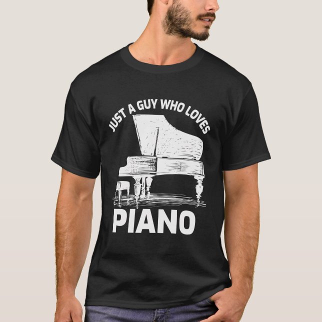 Bara en kille som Kärlek Piano T Shirt (Framsida)