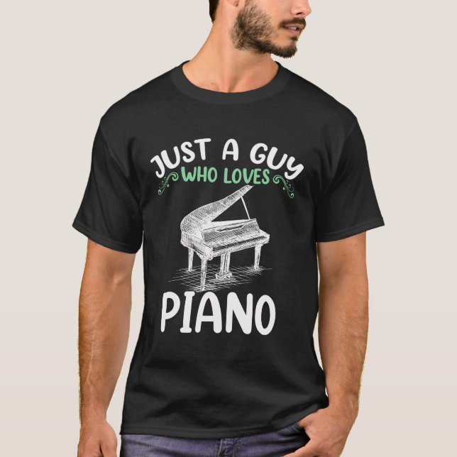 Bara en kille som Kärlek Piano T Shirt (Framsida)