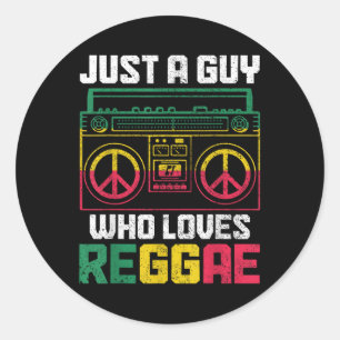Bara en kille som Kärlek Reggae Music Jamaica Vint Runt Klistermärke