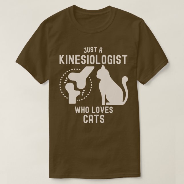 Bara en kinesiolog som älskar katter t shirt (Design framsida)