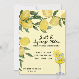 Bara en klämmande inbjudan till äldre födelsedag