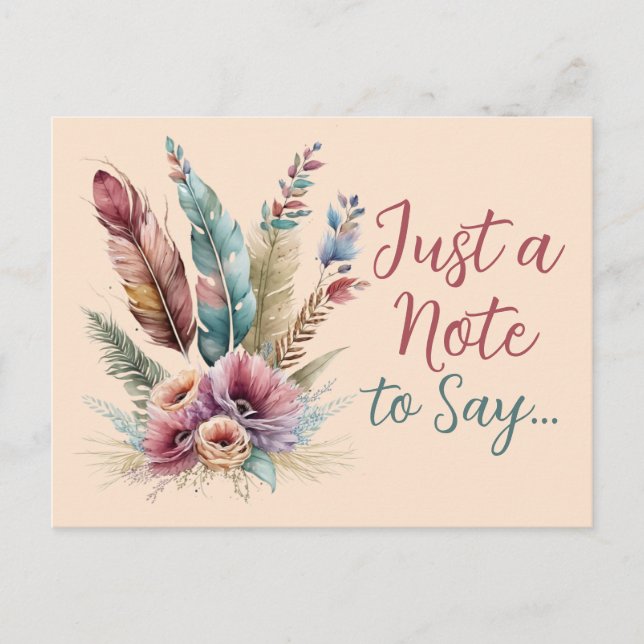 Bara en kommentar om blommigt vykort (Framsida)