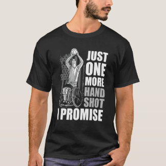 Bara en kula för handikapp med bara en handtvätt p t shirt