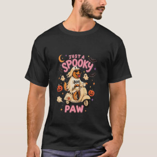 Bara en kuslig tass-scooter | Rolig Halloween-hund T Shirt