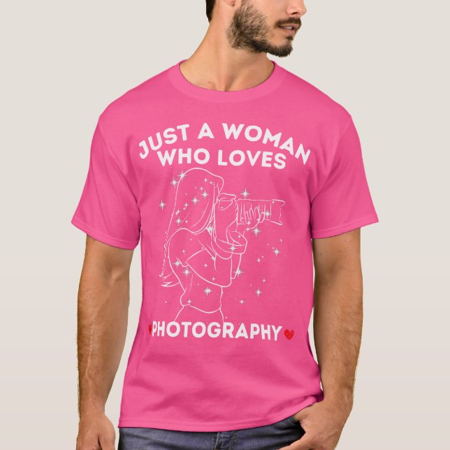 Bara en kvinna som älskar fotografering t shirt (Framsida)
