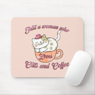 Bara en kvinna som Kärlek katter och kaffe Musmatta