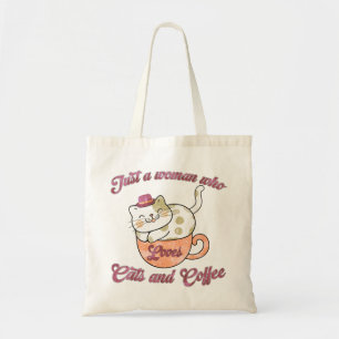 Bara en kvinna som Kärlek katter och kaffe Tygkasse